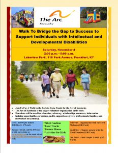 Arc of KEntucky Walk to Bridge the Gap Flyer